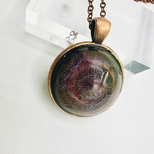 Beautiful Resin Vortex Necklace Handmade